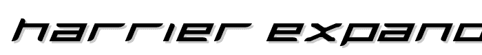 Harrier Expanded Italic font